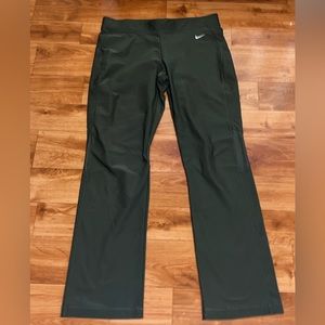Nike elite olive green active pants size small full length